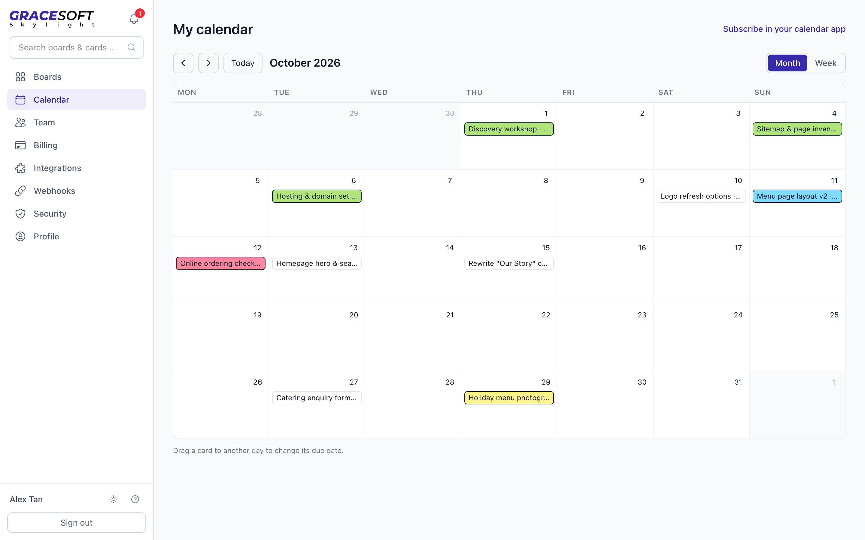 GraceSoft Skylight — See every deadline at a glance